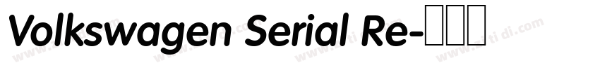 Volkswagen Serial Re字体转换